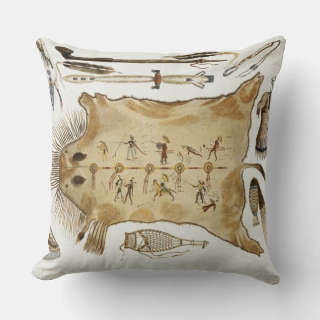 Coussin Les ustensiles et les bras indiens, plaquent 21 du (Recto)