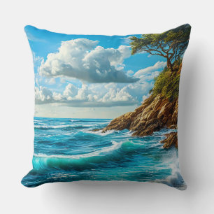 Coussin Les vagues de plage