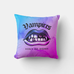 Coussin Les vampires ne font pas de plats drôles Vaporwave