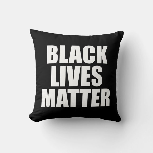 Coussin Les vies noires comptent (Recto)
