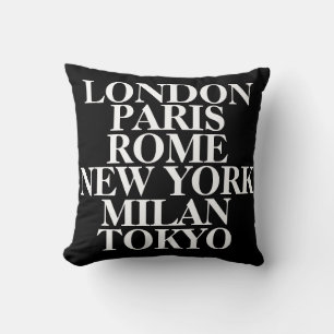 Coussin Les villes du monde