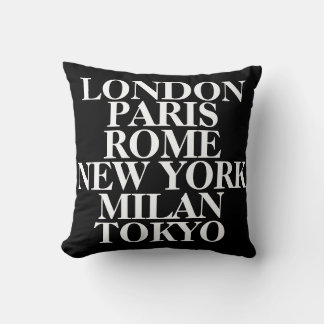 Coussin Les villes du monde