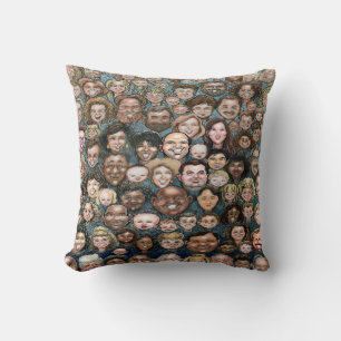 Coussin Les visages de l'humanité