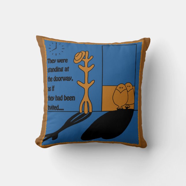 Coussin Les visiteurs (Recto)