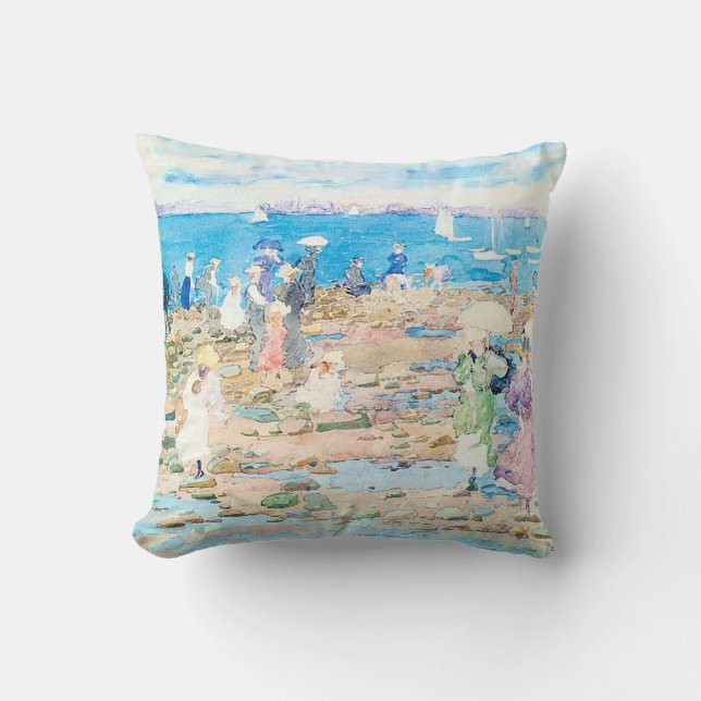 Coussin Les visiteurs d'été de Maurice Prendergast (Recto)
