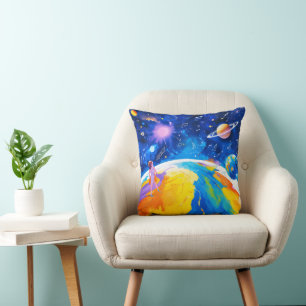 Coussin l'espace animé par la musique