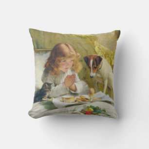 Coussin L'espace de l'enfant Animaux Vintages Jaunes