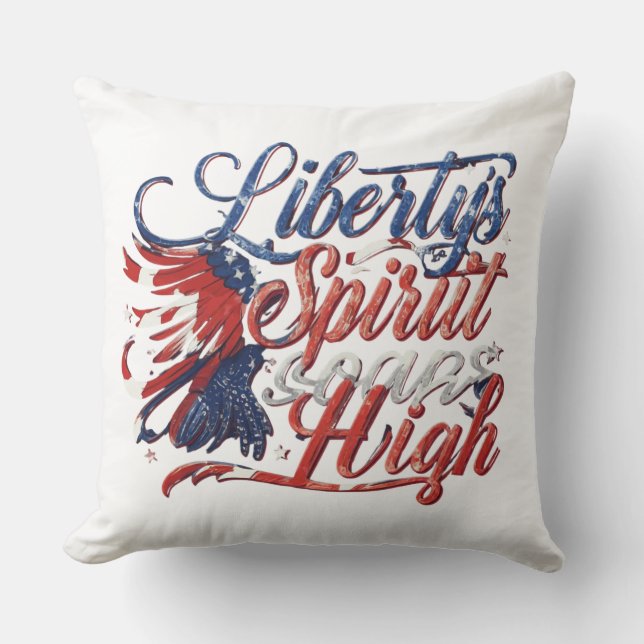 Coussin L'esprit de liberté s'élève (Recto)