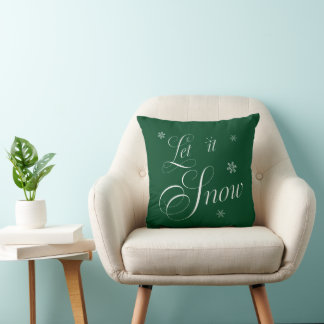 Coussin 'Let it Snow' Christmas Throw Pillow