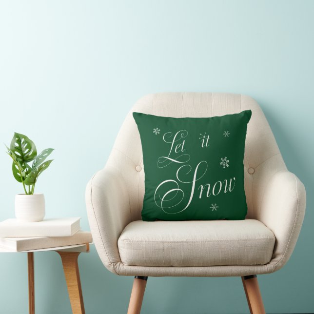 Coussin 'Let it Snow' Christmas Throw Pillow (Chaise)