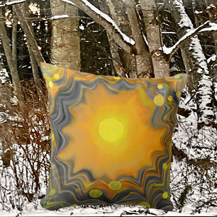 Coussin Let the Sunshine In Retro Love  Throw Pillow