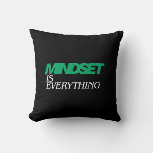 Coussin L'état d'esprit est tout, Inspirant, Motivant