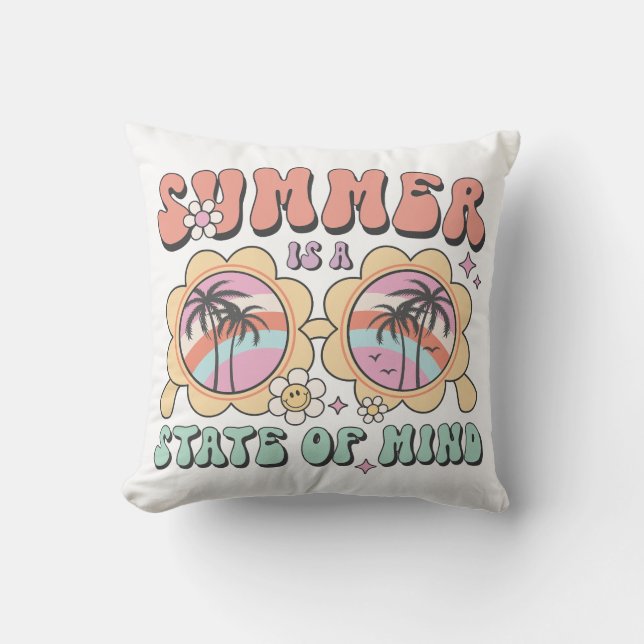 Coussin L'Été Est Un État D'Esprit (Recto)