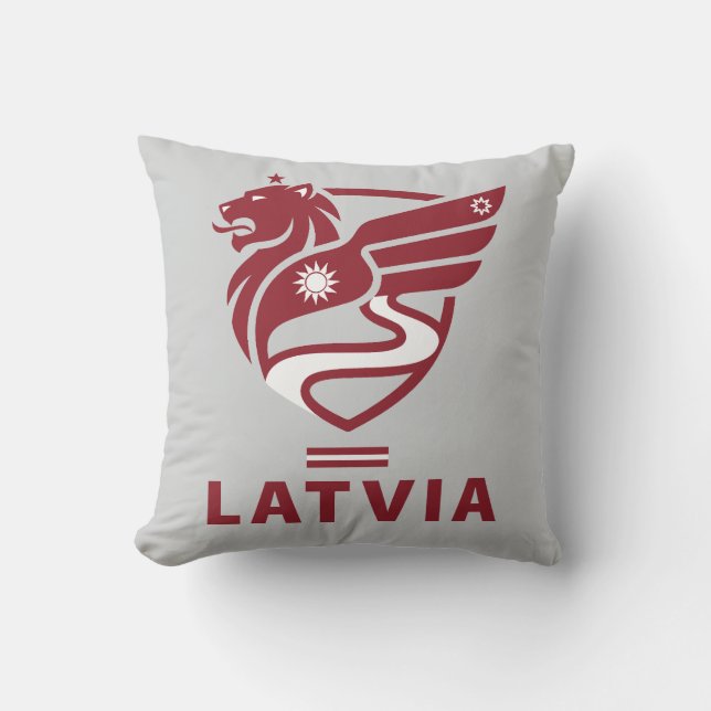 Coussin Lettonie État balte Europe du Nord (Recto)