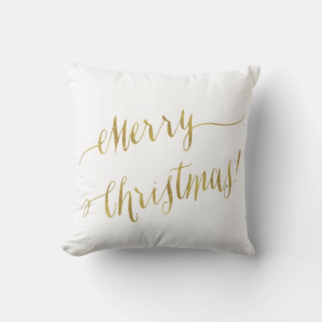 Coussin Lettrage de manuscrit de feuille d'or de Faux de (Recto)