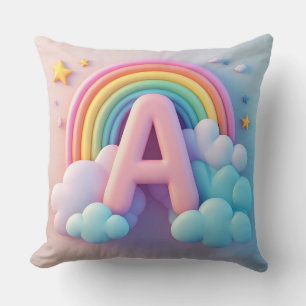 Coussin 🧸 Lettre A de la nurserie pour enfants Arc-en-cie