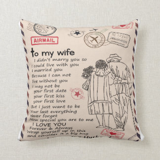 Coussin Lettre à ma femme de ton mari