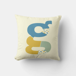 Coussin Lettre Abstraite moderne G Monogramme initial