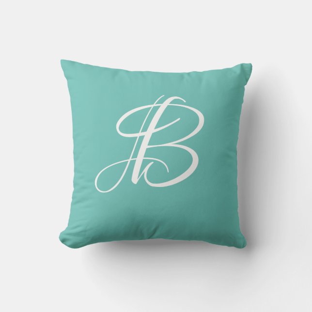Coussin Lettre B Monogramme Initiale Personnalisée (Recto)