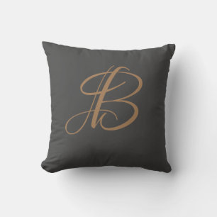 Coussin Lettre B Monogramme Initiale Personnalisée