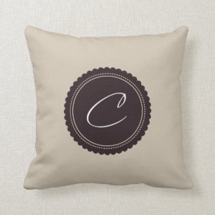 Coussin Lettre C de monogramme