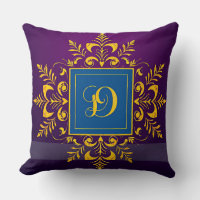 Lettre D Classique de Style Monogramme Baroque Dor