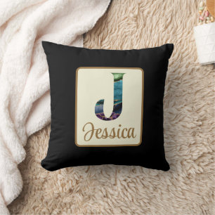 Coussin LETTRE D'ÂGE DE PACK J Personnalisée