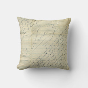 Coussin Lettre d'amour antique I Love You
