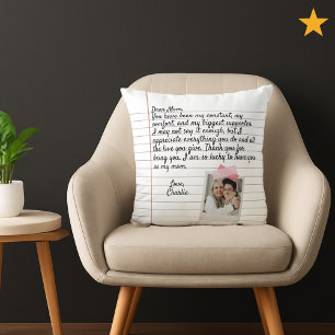 Coussin Lettre d'amour pour la fête des mères Maman Messag