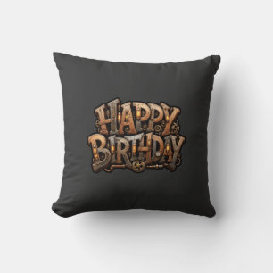 Coussin Lettre d'anniversaire steampunk