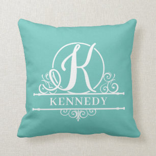 Coussin Lettre de couleur modifiée K Monogramme fractionné