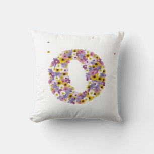 Coussin Lettre de fleurs O