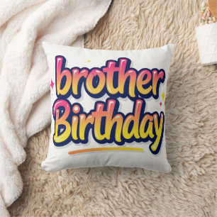 Coussin Lettre de graffiti coloré pour l'anniversaire d'un