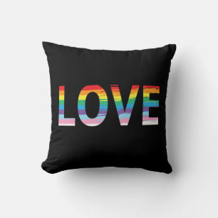 Coussin LETTRE DE PRIME LOVE Rainbow LGBTQIA