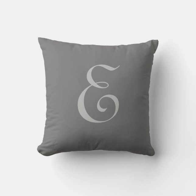 Coussin Lettre E Monogramme Initiale Personnalisée (Recto)