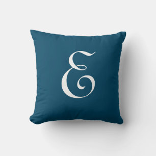 Coussin Lettre E Monogramme Initiale Personnalisée