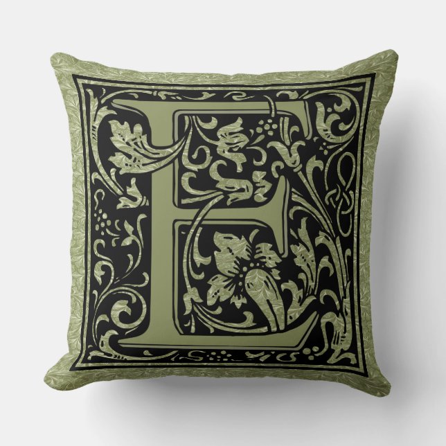 Coussin Lettre E Première Lettre Monogramme (Recto)