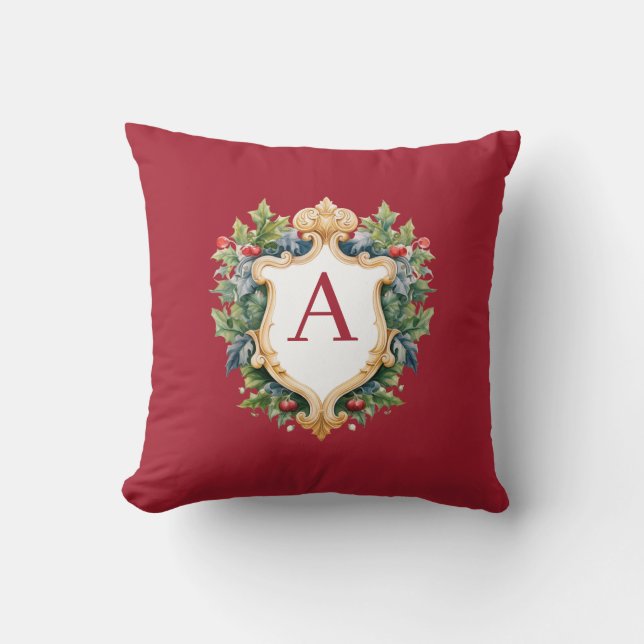Coussin Lettre élégante monographie de Noël (Recto)