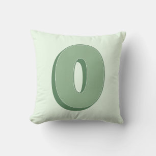 Coussin Lettre élégante O Monogramme Initial personnalisé