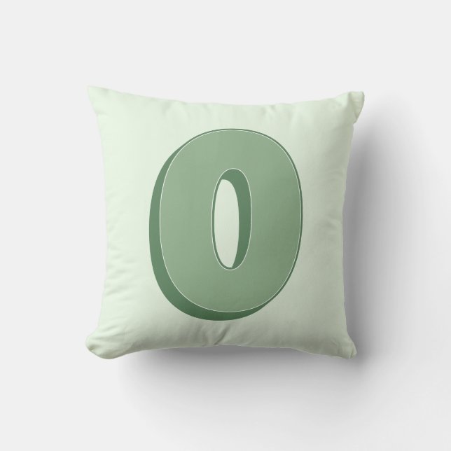 Coussin Lettre élégante O Monogramme Initial personnalisé  (Recto)