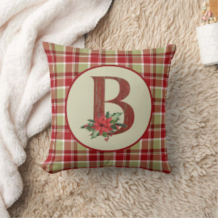 Coussin Lettre en bois de Noël B