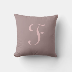 Coussin Lettre F Monogramme Initiale Personnalisée