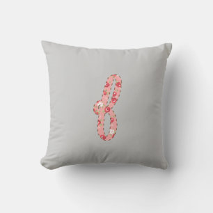 Coussin Lettre florale f