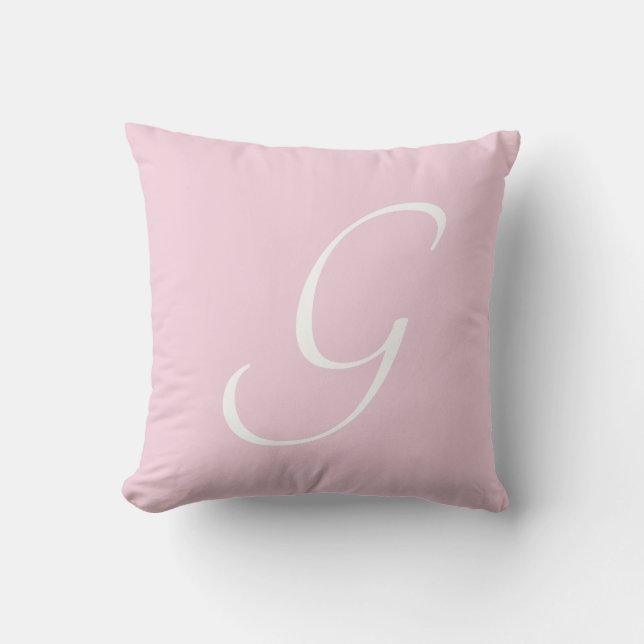 Coussin Lettre G Monogramme Initiale Personnalisée (Recto)