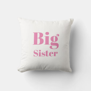 Coussin LETTRE GRANDE SOEUR Pink blanche