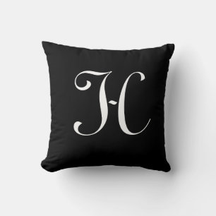Coussin Lettre H Monogramme Initiale Personnalisée