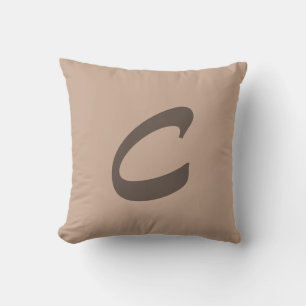 Coussin LETTRE INITIALE Élégante Minimaliste Monogramme