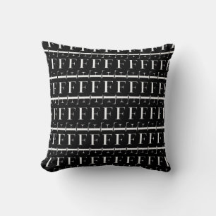 COUSSIN LETTRE INITIALE MONÂTRE F