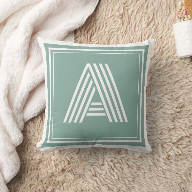 Coussin  Lettre Initiale Monogramme Carré Personnalisé  (Couverture)