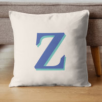 LETTRE INITIALE MOYENNE Bleue 3D Tendance | Couleu